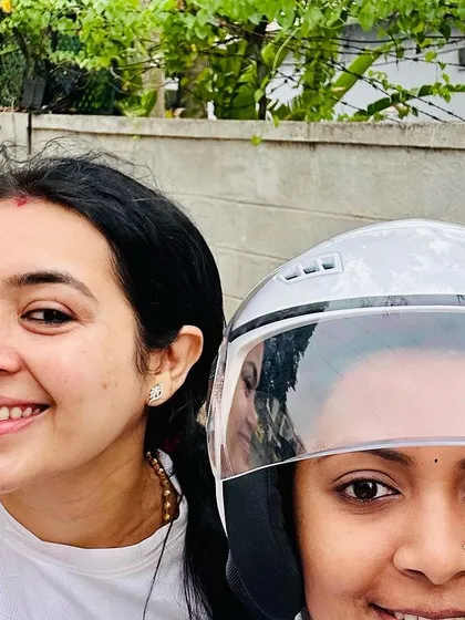 Sharing a ride and a smile with a student. The connections we build extend beyond the studio walls.