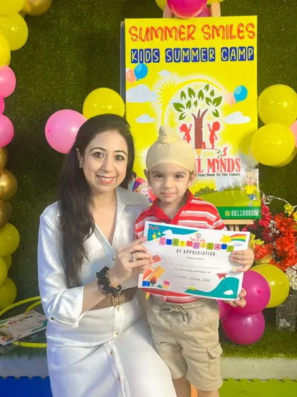 This little Sardar ji is all smiles with his camp completion certificate. It was a pleasure having his cheerful presence in our summer camp.