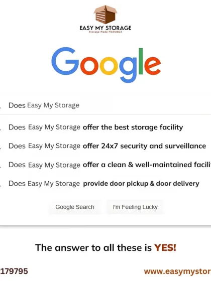 Does Easy My Storage offer the best facility, 24x7 security, and door-to-door service? The answer to all these is YES. We are committed to providing a complete, high-quality service.