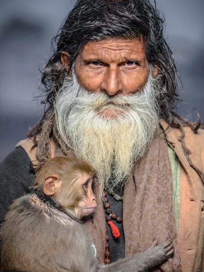 This is the timeless bond between Monkey Baba and his companion in Varanasi. Their story of trust and devotion is a powerful reminder of the unique connections I seek to document.