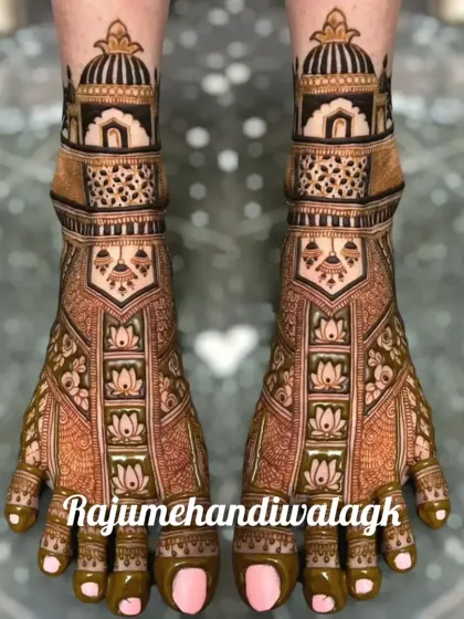 Raju Mehendi - Bridal Mehendi Complete the Look: Bridal Feet Designs photo 19