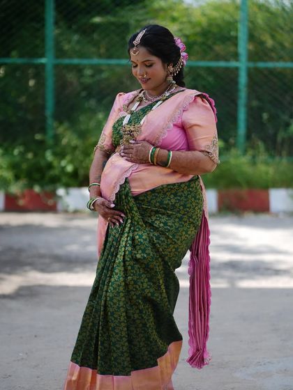 Another beautiful full-length portrait from Anjali's baby shower.