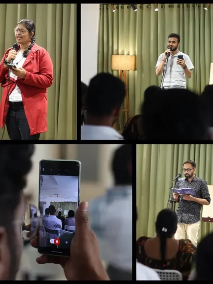 An audience member records a performance, capturing the magic of the moment.