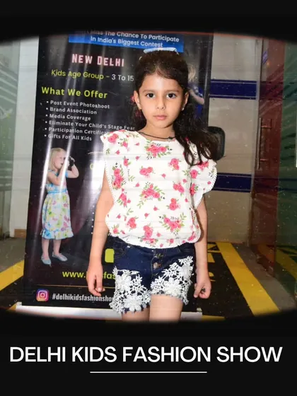 This participant is ready for her audition, standing confidently in front of our event banner. This is where their exciting journey with us begins.