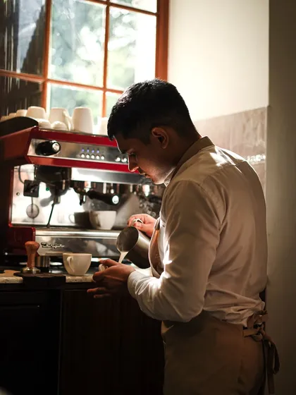 A perfect cup of coffee is an art. Our baristas freshly grind Arabic Mysore beans for each cup, ensuring a rich and aromatic experience, whether you're having a quick espresso or a frothy cappuccino.