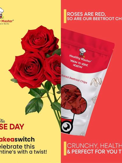Roses are red, and so are our beetroot chips. This Rose Day, win their heart with a snack that's crunchy, healthy, and perfect for you two.