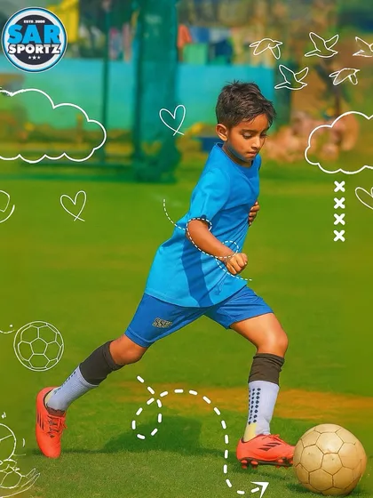 An athlete works on his movement and ball control, essential skills for any aspiring footballer.