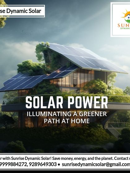 An artistic vision of a home integrated with nature, powered by the sun. This is the future we are working towards, illuminating a greener path at home.