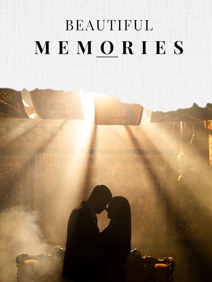 A highly cinematic and romantic silhouette created with dramatic backlighting and smoke. This 'boho' themed set with rich textures provides a perfect backdrop for such artistic shots.