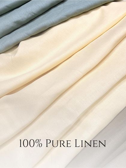 We use only the finest 100% pure linen, a fabric that tells a story of natural elegance, breathable comfort, and unmatched style.