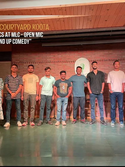 The lineup from a 'Mics at MLC' open mic night. We provide a supportive and encouraging environment for comedians to test new material and grow their craft.