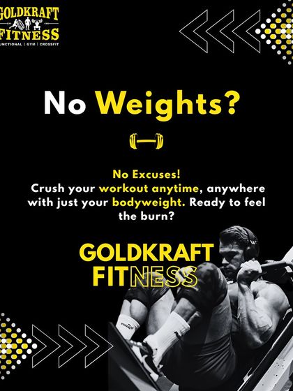 This graphic introduces the concept of bodyweight training as a no-excuse solution for working out anytime, anywhere. It's the perfect starting point for anyone looking to build functional strength without equipment.