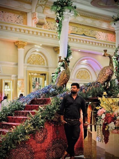 On-site at a grand event venue. I am always scouting for the best possible angles to capture the beauty of the location.