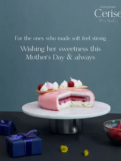 For the ones who made soft feel strong. This pink berry entremet, with its delicate layers, is my tribute for Mother's Day, a gesture as exceptional as she is.