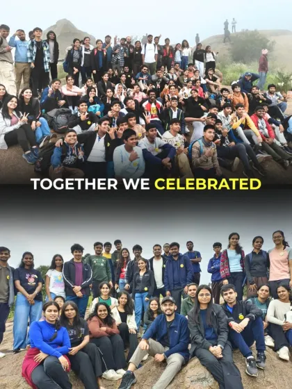 This is what we mean by the Tripbae family. A huge group of happy trekkers celebrating together after a successful climb. It's all about shared moments and creating memories.