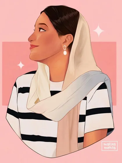 A portrait of one of my followers, Adeena, as part of my 'Drawing My Followers' series. I enjoy connecting with my audience by turning their photos into stylized character art.