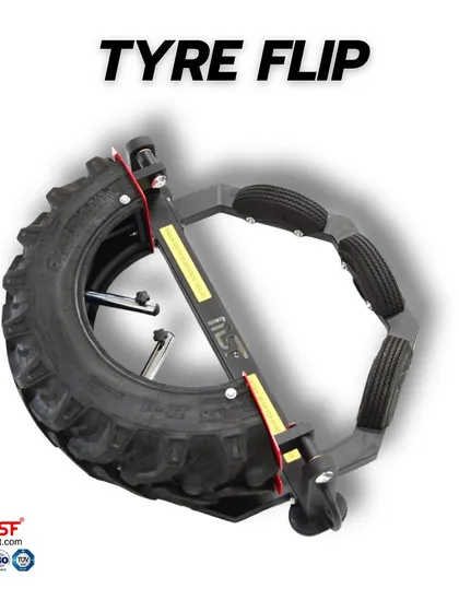 An overhead view of the Tyre Flip machine.