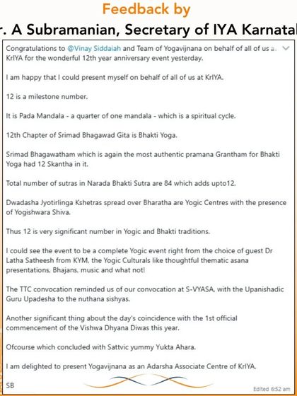 Yogavijnana - Corporate Yoga & Wellness Expert Talks & Recognition photo 9