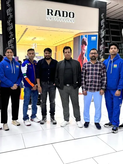 With the KIO Indian Karate team at the airport, en route to the Moscow Karate Universe Championship. I travel with the team to provide leadership and support.