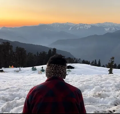 Taking in the last light of the day at a snowy campsite. These are the moments that stay with you.