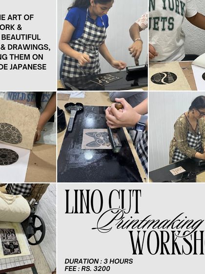 Explore the art of relief work in my Lino Cut Printmaking workshop. I will teach you how to carve beautiful designs and print them on handmade Japanese paper.