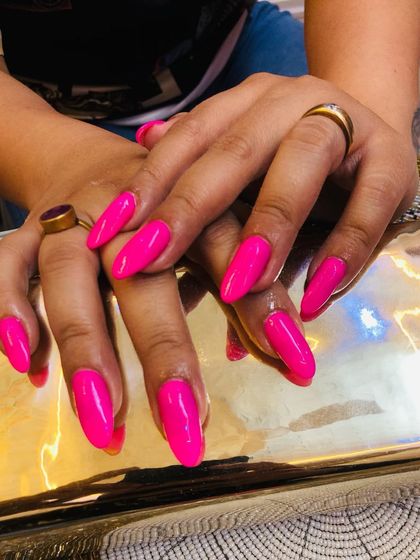A vibrant neon pink for someone who wants a simple color but a bold statement.