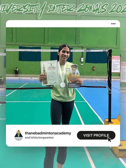 Ishita Korgaonkar with her Silver Medal from the Team Championship at the University Inter-Zonals.