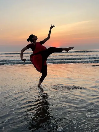 There is a unique tranquility in dancing by the ocean at sunset. This moment captures the pure joy and freedom I find in movement, connecting the art form with the beauty of nature.