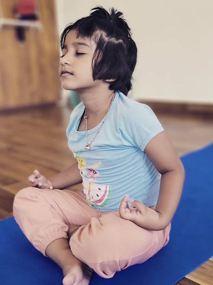 A moment of quiet meditation. Even my youngest students learn the importance of stillness and breath, finding a sense of calm and inner peace.