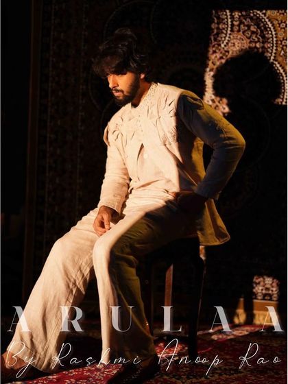 Arulaa by Rashmi Anoop Rao - Men's Custom Formal & Wedding Wear The Art of Customization: Hand-Painted & Unique Details photo 8