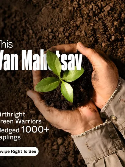 I am proud to announce that during our Van Mahotsav drive, our community of Green Warriors pledged to plant over 1000 saplings. This is the power of collective action.