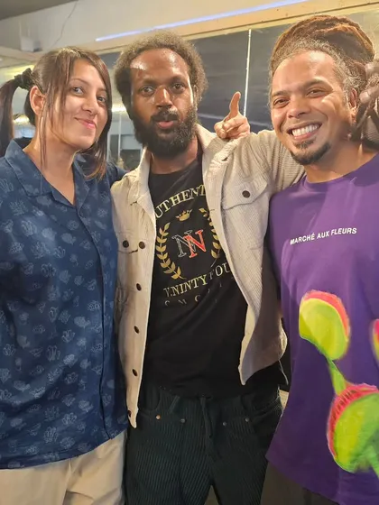 Another shot of our founders with a senior member of the crew at the Red Bull event.