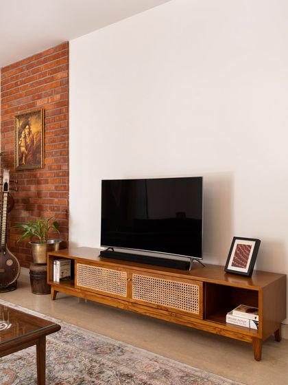 The Ramaniyam collection, a result of a deep collaboration with one of our earliest clients. This project includes a lounge sofa, tile-inlay center table, TV unit, dining set, and a statement console, all designed to reflect the client's cultural roots.