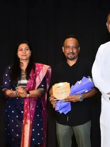 Another angle of our guest of honor, Mr. Prasanjit Dutta, receiving a bouquet and memento as a sign of our deep appreciation for his support.