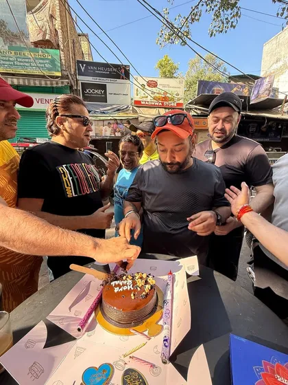 Cutting the cake for another birthday. We have a lot of birthdays to celebrate, and we love every single one.