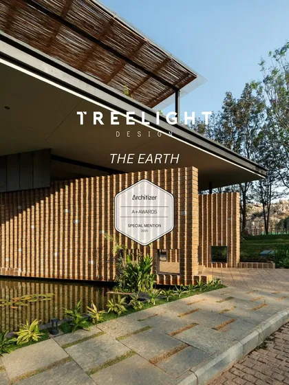 Our project, 'The Earth', received a Special Mention at the 2025 Architizer A+ Awards. This recognition highlights its sustainable design, which uses CSEB blocks and dry-clad granite to minimize environmental impact.