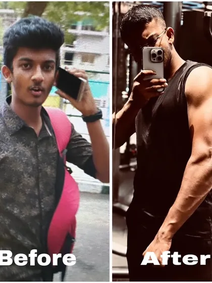 A six-month natural transformation that speaks for itself. Under the guidance of trainer Gagan, this client went from having a thin frame to a lean, muscular build.