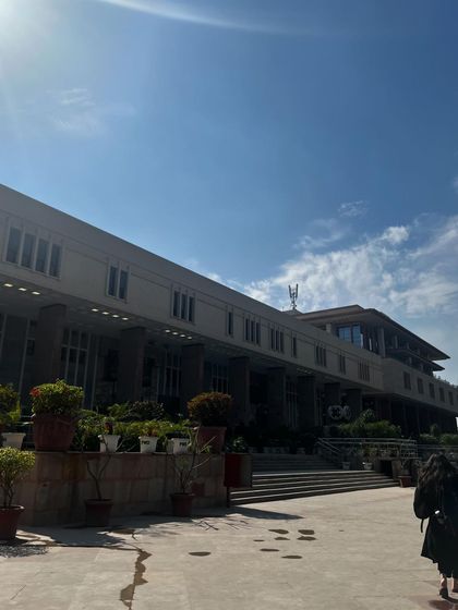 Arriving at the Delhi High Court, a place where I've had the privilege of arguing as independent counsel. The architecture is as formidable as the legal challenges within.