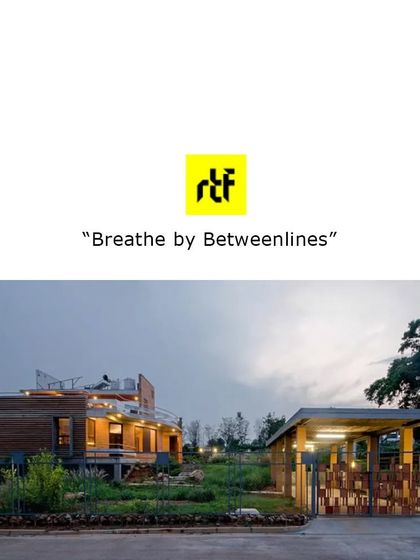 A publication image capturing the 'Breathe' residence and its carport. The design illustrates how even functional elements can be integrated harmoniously with the natural landscape and material palette.