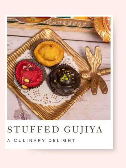 My stuffed gujiyas are a true culinary delight. I offer them in various flavors, including classic, rose-pistachio, and chocolate, all handcrafted to elevate your festive celebrations.