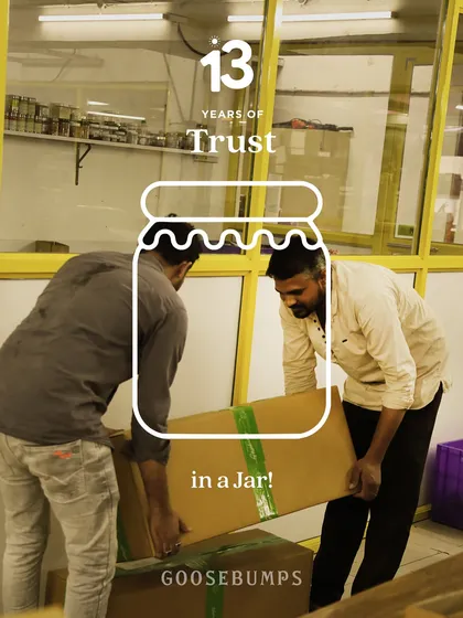 Trust is essential in our kitchen and warehouse. This image of two teammates sharing a heavy lift shows that they know the other won't let go. This is the foundation of our work family.