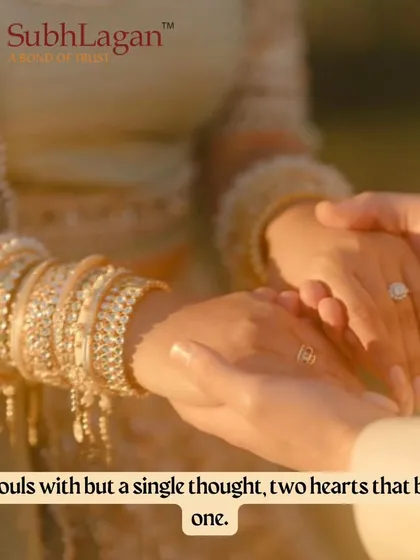A groom gently holds his bride's hands, a promise of two souls becoming one. Our matchmaking process is designed to find this deep, singular connection.