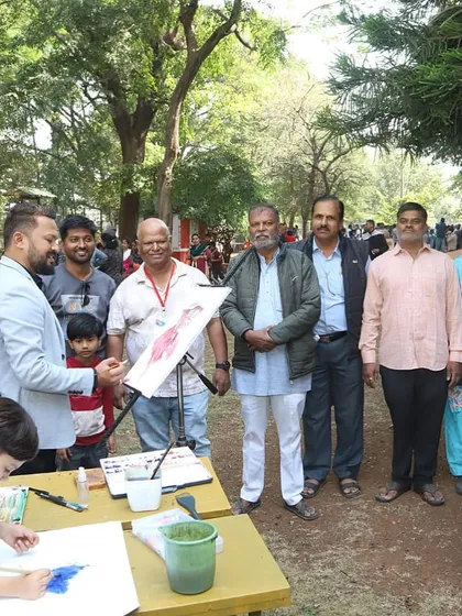 A group photo with some of the organizers and attendees of the Kalakari festival.