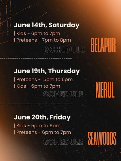 Unleash their potential! Announcing free workshops for kids and preteens for RUH 18 in Belapur, Nerul, and Seawoods.