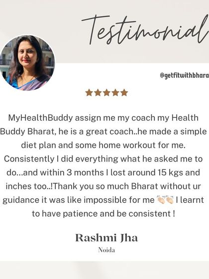 A simple diet and home workout plan led to a 15kg loss for Rashmi. Her testimonial shows that with the right guidance, it's not impossible.