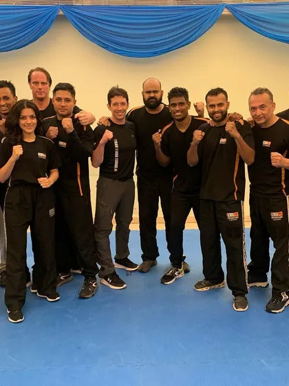 The instructor candidates on exam day for the General Instructor Course. This is the final test of their physical skill, teaching ability, and mental fortitude before they can be certified to teach Krav Maga.