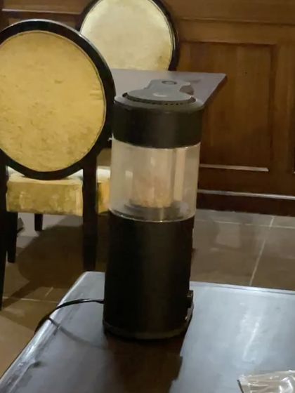 A look at the coffee roaster used during our training session at Sushant University. We bring the tools of the trade directly to our students.