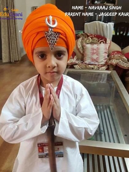 Navraaj Singh, another wonderful participant from our fancy dress event, looking sharp and representing his culture with pride.