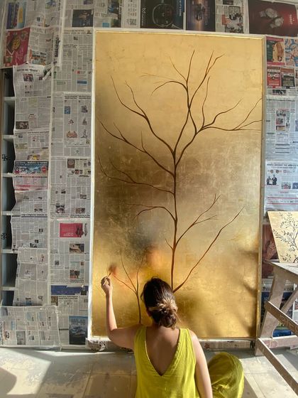 Nishka Mehta - Custom Artwork & Installations Gold Leaf & Metallic Murals photo 16