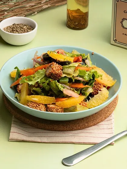 My Orange and Sesame Chicken Salad is a perfect balance of savory and sweet, with tender chicken, crisp greens, and a zesty orange vinaigrette.